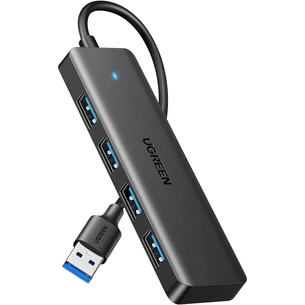 Концентратор Ugreen USB 3.0 to 4хUSB 3.0 0.15m Space Gray CM219 (25851) зображення 1