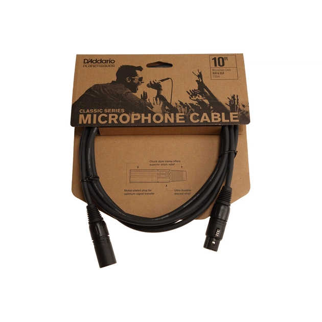 Мікрофонний кабель D'Addario Classic Series Microphone Cable 3m (PW-CMIC-10) - picture 5