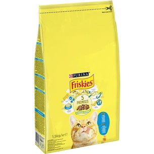 Сухий корм для кішок Purina Friskies зі смаком лосося й овочів 1.5 кг (7613033923562) зображення 1