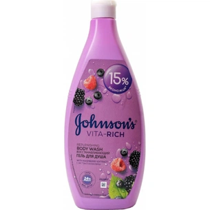 Гель для душу Johnson's Vita-Rich Відновлювальний з екстрактом малини 750 мл (3574661358147) зображення 1