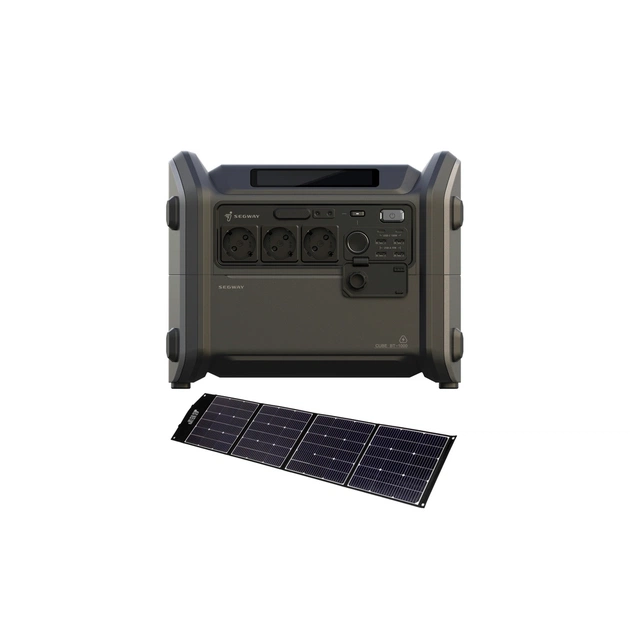 Зарядна станція Segway CUBE 1000, 2200W, 1024W/h + панель 200W (AA.13.04.02.0004-SET200) - изображение 1