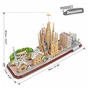 Пазл Cubic Fun Трехмерная головоломка-конструктор City Line Barcelona (MC256h) - уменьшенное изображение 6