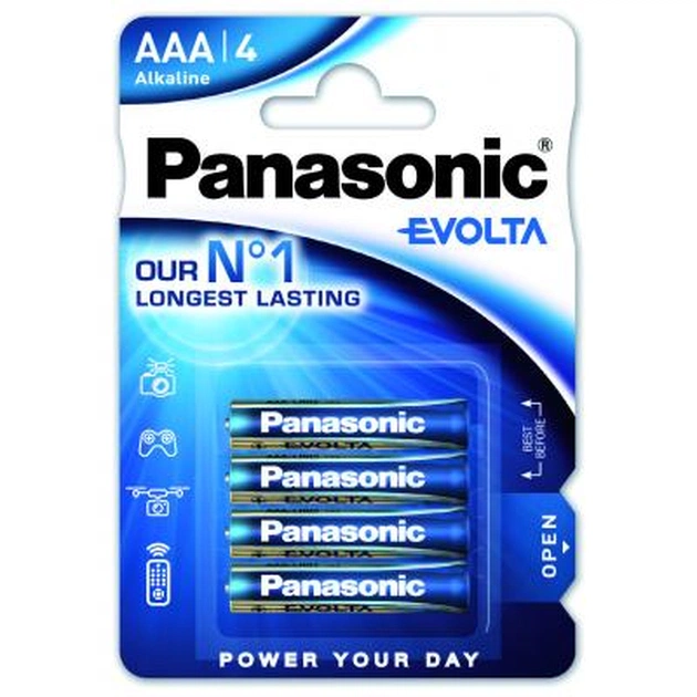 Батарейка Panasonic AAA LR03 Evolta * 4 (LR03EGE/4BP) - изображение 1