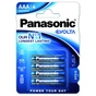 Батарейка Panasonic AAA LR03 Evolta * 4 (LR03EGE/4BP) - зменшене зображення 1