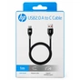 Дата кабель USB 2.0 AM to USB-C 1.0m 3A black HP (HP_DHC-TC111BM-1M) - зменшене зображення 3