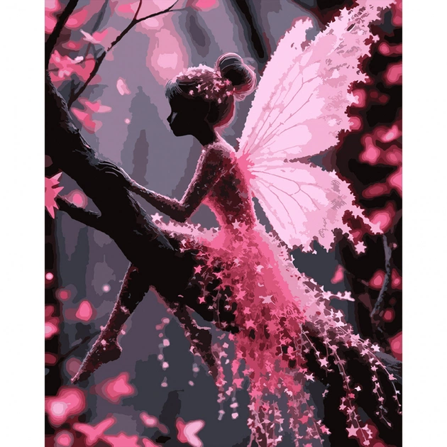 Картина по номерам Santi "Мила фея", 40*50см, LED підсвітка (956659) - picture 1