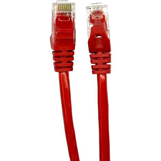 Патч-корд 3м UTP cat.5e, CU, 24AWG, red GEAR (GPC-UTPCURJ45-3R) - зображення 1