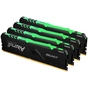 Модуль пам'яті для комп'ютера DDR4 128GB (4x32GB) 3600 MHz Fury Beast RGB Kingston Fury (ex.HyperX) (KF436C18BBAK4/128) - зменшене зображення 1