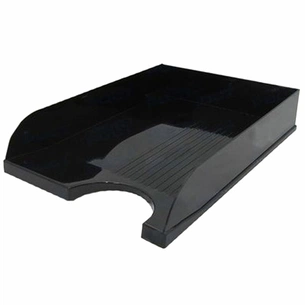 Лоток для паперів КіП горизонтальний, чорний (TRAYH-KIP-LG-04-B) зображення 1