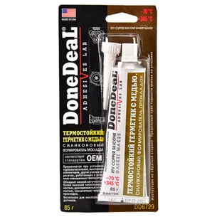 Герметик автомобільний Donedeal прокладок термостійкий силіконовий з міддю 85мл (DD6729) зображення 1