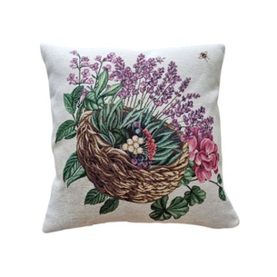 Подушка Прованс Декоративна Лавандове поле Кошик лаванди 45х45 (4823093438804) зображення 1
