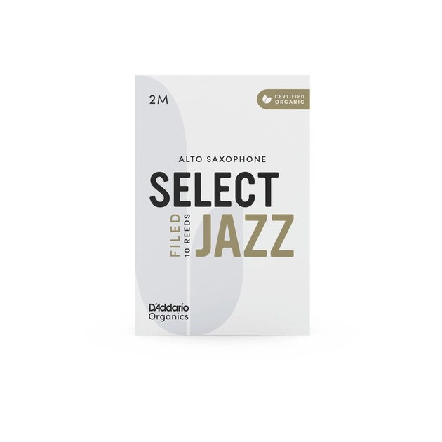 Тростина для саксофона D'Addario Organic Select Jazz - Alto Sax Filed 2M - 10 Pack (ORSF10ASX2M) - изображение 3