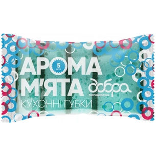 Губки кухонні Добра Господарочка М'ята 5 шт. (4820086522533) зображення 1