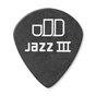 Медіатор Jim Dunlop Tortex Pitch Black Jazz III Pick .73mm 12 шт. (482P.73) - зменшене зображення 2