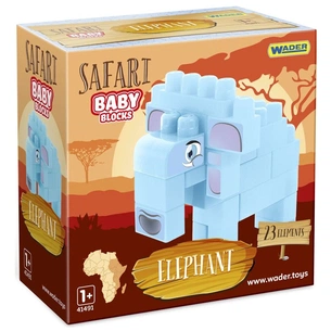Конструктор Wader Baby Blocks Сафарі - слон (41502) зображення 1