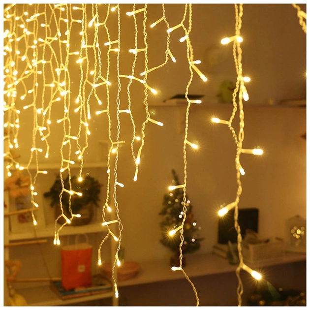 Гірлянда ColorWay Бахрома 3 м x 0.6 м 100 Led IP20 теплий колір USB (CW-GF-100L36UWW) - picture 12