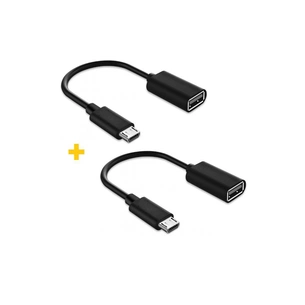 Перехідник OTG USB 2.0 AF to Micro 5P 0.11m 2PCS black XoKo (XK-AC130-BK2) зображення 1