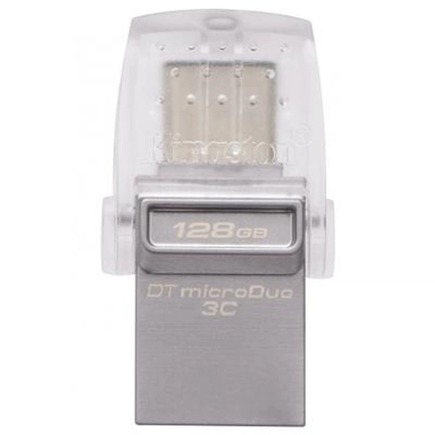 USB флеш накопичувач Kingston 128GB DataTraveler microDuo 3C USB 3.0/Type C (DTDUO3C/128GB) - зображення 1
