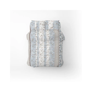 Постільна білизна Home Line Фланель Затишок блакитно-бежевий полуторний (179193) зображення 1