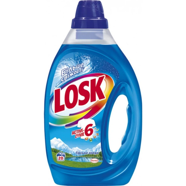 Гель для прання Losk Гірське озеро 1 л (9000101319743) - изображение 1