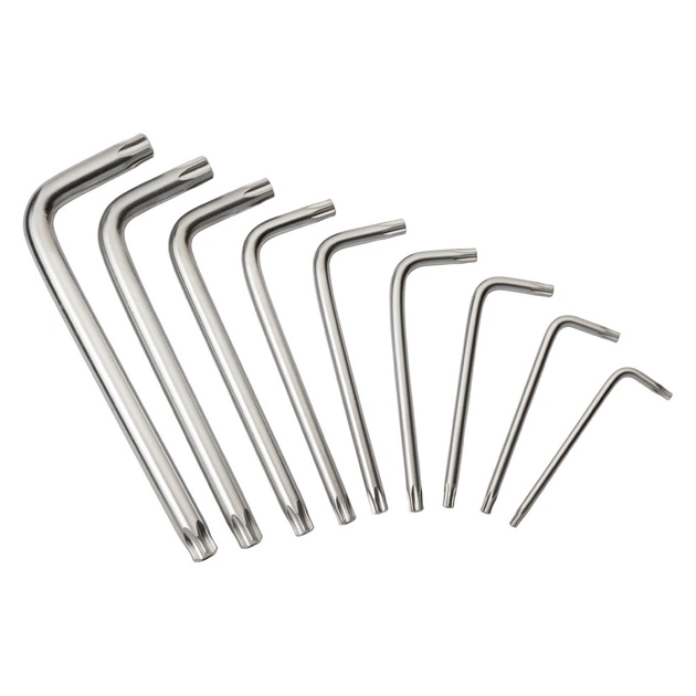 Ключ Sigma набір TORX 9шт T10-T50 CrV, короткі з отвором (4022211) - picture 7