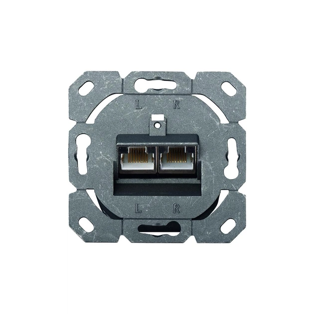 Комп'ютерна розетка Digitus 2xRJ45 FTP, для відкритої проводки (DN-9002-N) - зображення 4