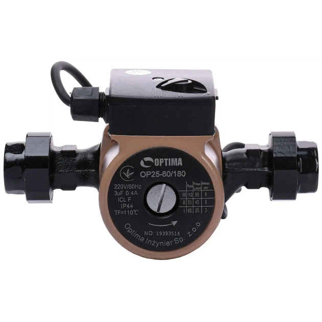 Циркуляционный насос Optima OP25-60-180, G 1 1/4", 10 бар, 180мм, 110Вт, 230В (8158) - изображение 1