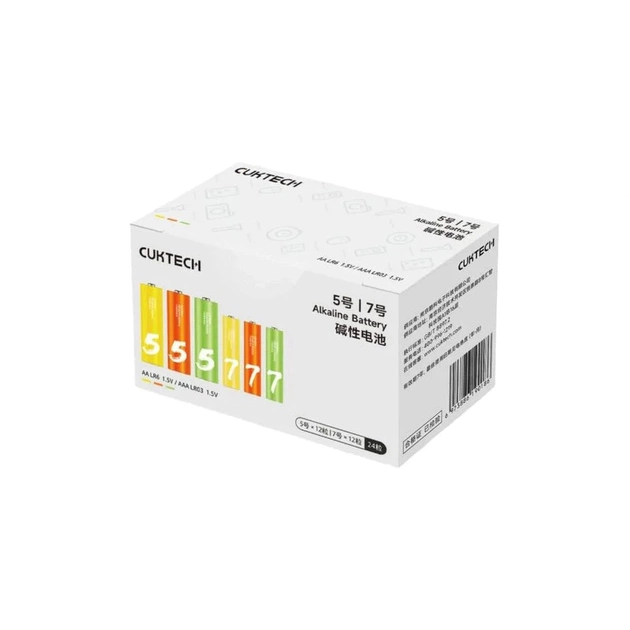 Батарейка CUKTECH AA+AAA rainbow alkaline battery (12*AA+12*AAA) (CUKAAB10CNCM) - изображение 4
