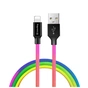 Дата кабель USB 2.0 AM to Lightning 1.0m multicolor ColorWay (CW-CBUL016-MC) - зменшене зображення 1