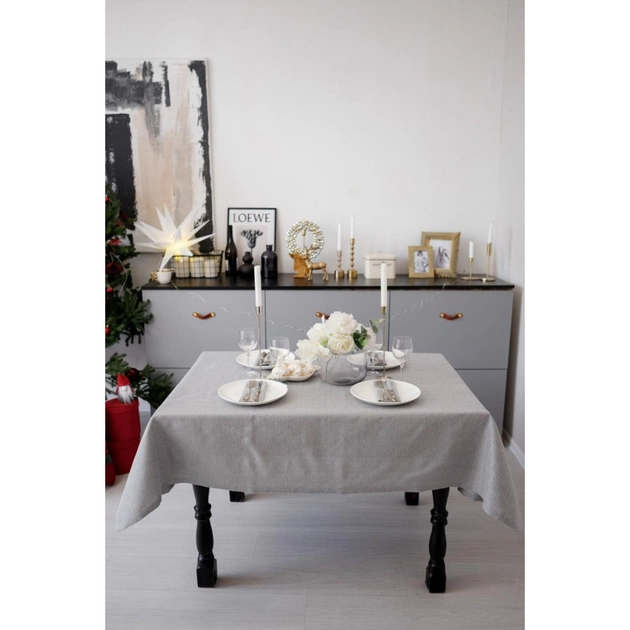 Скатертина Прованс святкова Перлина Silver 132х180 см (037594) - picture 9