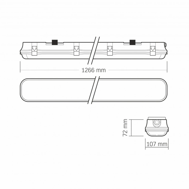 Світильник Videx IP65 2хТ8 VIDEX 1,2М 220V (VL-BNW-T8122G) - picture 11