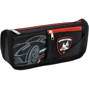 Пенал Cool For School з кишенею 1 відділення Speed&Power чорний (CF86982) зображення 1
