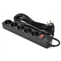 Мережевий фільтр живлення Patron 10 m3*1mm2 (SP-10510) 5 розеток BLACK (EXT-PN-SP-16510) - зменшене зображення 1