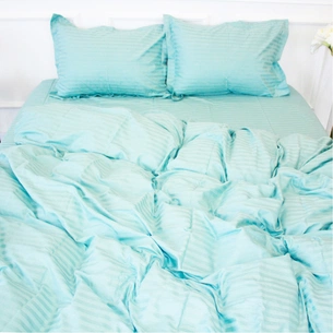 Постільна білизна MirSon Satin Stripe 30-0015 Green Wave 110х140 Дитяча (2200005246245) зображення 1