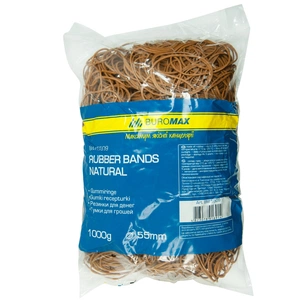 Резинки для грошей Buromax Natural 1000 г (BM.5509) изображение 1