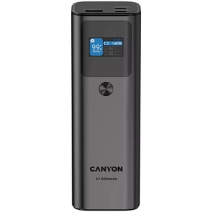 Батарея універсальна Canyon PB-2010 27000mAh PD/3.1/140Wh, in/out2xUSB-C PD/140W, outUSB-A/22.5W (CNE-CPB2010DG) зображення 1