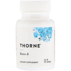 Вітамін Thorne Research Біотин, 8 Мг, 60 капсул (THR-11802) зображення 1