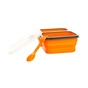 Набір туристичного посуду Tramp 2 отсека силиконовый 900ml с ловилкой orange (TRC-090-orange) - зменшене зображення 3
