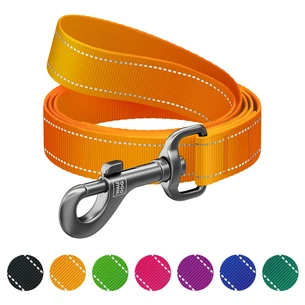 Повідець для собак WAUDOG Nylon Mono світловідбивний, S, Ш 15 мм, Д 300 см, помаранчевий (46434) зображення 1