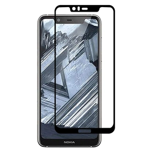 Скло захисне PowerPlant Full screen Nokia 5.1 Plus, Black (GL606238) зображення 1