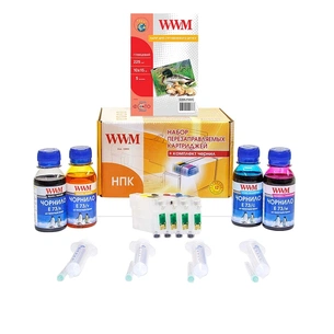 Комплект перезаправних картриджів WWM Epson S22/SX125/SX420W (RC.T128N) зображення 1