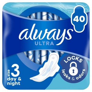 Гігієнічні прокладки Always Ultra Day&Night (Розмір 3) 40 шт. (8700216450287) зображення 1