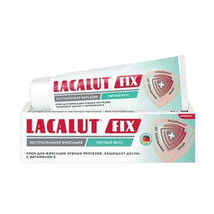 Крем для фіксації зубних протезів Lacalut Fix М'ята 40 г (4016369662786) зображення 1