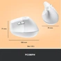 Мишка Logitech Lift Vertical Ergonomic Wireless/Bluetooth White (910-006475) - зменшене зображення 9