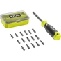 Викрутка Ryobi RHSDM1701, бітотримач 1/4", 100мм, 16 біт, SL,PH,PZ,Torx, кейс (5132006050) - зменшене зображення 4