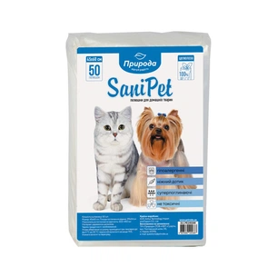 Пелюшки для собак Природа Sani Pet 45x60 см 50 шт (4823082402687) изображение 1