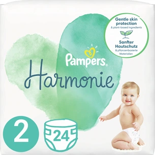 Підгузки Pampers Harmonie Mini Розмір 2 (4-8 кг) 24 шт (8006540156193) зображення 1