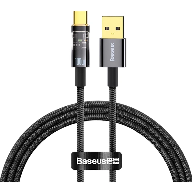 Дата кабель USB 2.0 AM to Type-C 1.0m 5A Black Baseus (CATS000201) - зображення 1
