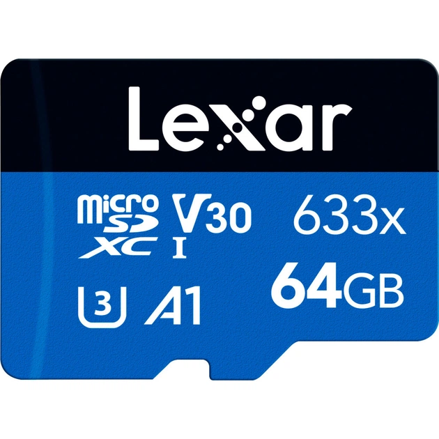 Карта пам'яті Lexar 64GB microSDXC class 10 UHS-I (LMS0633064G-BNNNG) - изображение 1