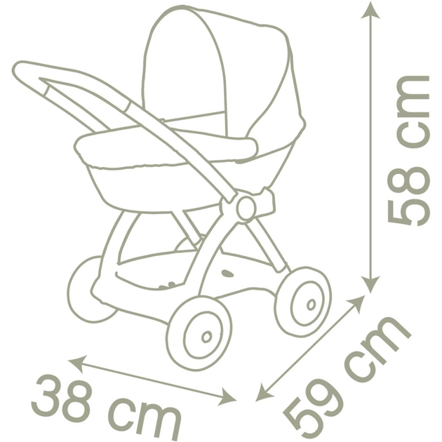 Коляска для ляльок Smoby Baby Nurse Модерн Люлька з кошиком Рожев (254118) - picture 3